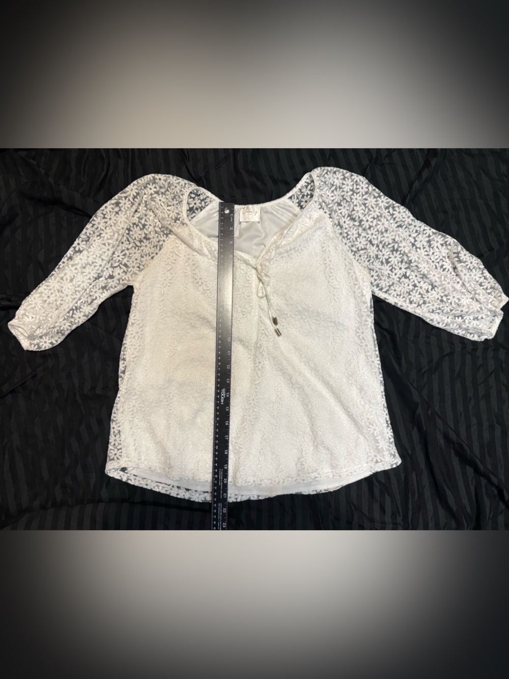 Sincerely Jules White Lace Floral Top Petite Small